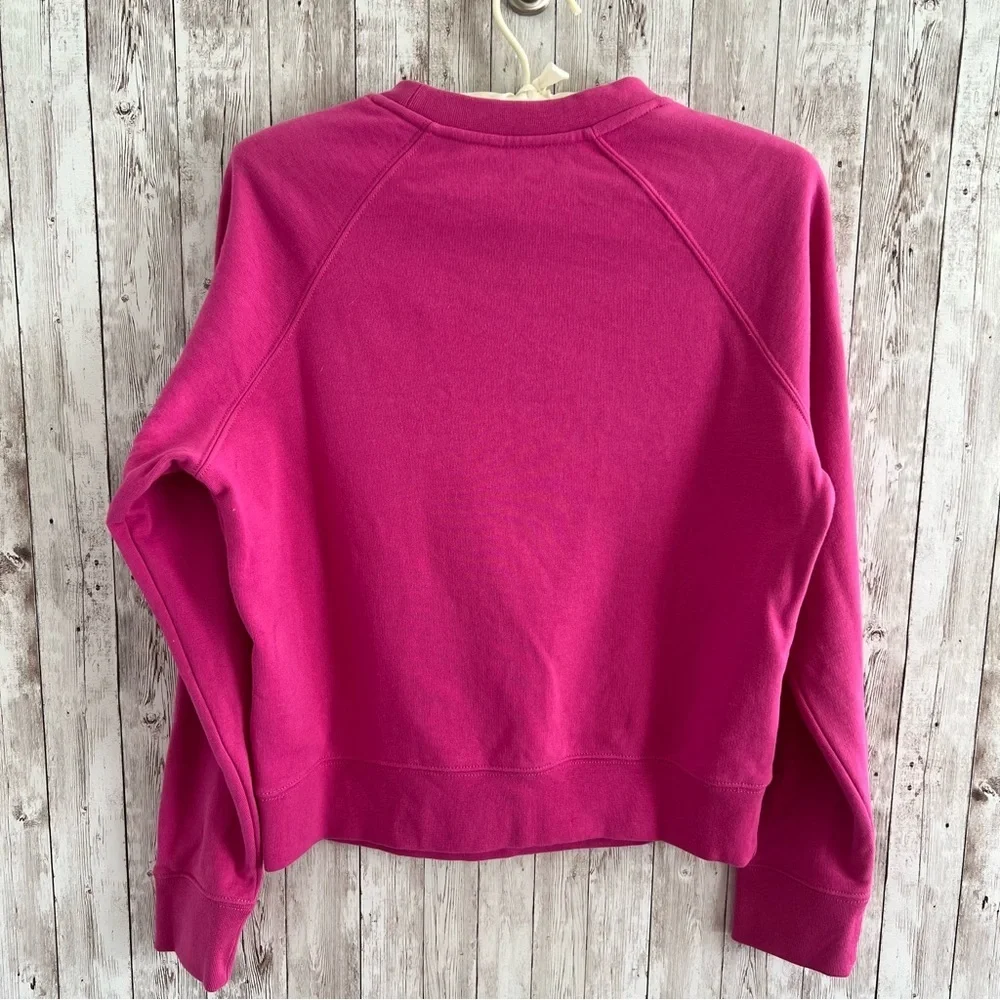 Kate Spade Fuchsia Embroidered Preppy Classic Uptown Sweatshirt XS